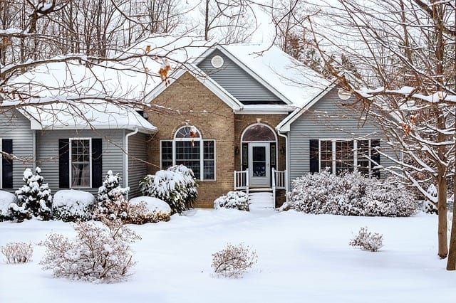 snowy house